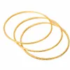 1 Pc Women's Luxury Dubai Gold Bangle 2mm Thin Bracelet Gold Big Bangles Women Fashion Caved Jewelry GIft link1