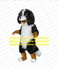 Blanc noir mouton chien mascotte Costume bouvier bernois adulte personnage de dessin animé marché hypermarché Film thème zz7625