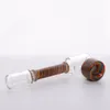 Latest Colorful Long Pipes Pyrex Thick Glass Portable Design Spoon Filter Dry Herb Tobacco Bong Handpipe Handmade Oil Rigs Smoking Cigarette Holder DHL