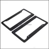 License Plate Frames 2Pcs Carbon Car License Plate Frames Tag Ers Holder For Vehicles Usa Canada Standard Styling Frame Drop Deliver Dhi1O