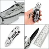 Pliers Pocket Mtitool Pliers Mtit Knife Screwdriver Set Kit Mini Adjustable Wrench Mtifunctional Hiking Cam Tool Y200321 Drop Delive Dhx8I