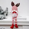 Christmas Faceless Handmade Gnome Santa Cloth Doll Ornament Swedish Figurines Holiday Home Garden Decoration Supplies SN50