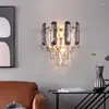 Wall Lamps Crystal Lamp LED Grey Light Bedroom Bedside Sconce Living Dining Room Villa Stair Luxury Decorative Lighting