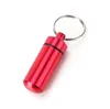 Путешествие алюминиевого сплава водонепроницаемое ящик для таблеток Keyring Key Chain Medicine Heress Organizer Держатель бутылок контейнер для ключей SN57