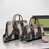 Классическая сумка для плеча с большой емкостью классические сумочки туристические покупки сумки из ПВХ холст кошелек закрытие молнии красная зеленая полоса Съемная ремешок с золотыми аппаратными оборудованиями кошельки