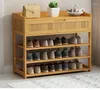 Clothing Storage Natural Phyllostachys Pubescens Material Modern Shoes Cabinet Simple Multi-layer Household Furniture Shoe Rack With Drawer