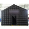 Opblaasbare uitspraken grote zwarte opblaasbare Cube Wedding Tent Square Gazebo Event Room Big Mobile Portable Night Club Party Pavilion voor buitengebruik