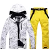 Combinaisons de ski Fleeced Girls Ski Suit Imperméable Enfants Veste Pantalon Thermique Garçons Hiver Snowboard Vêtements