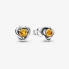 Rectangular Sparkling Hoop Stud Earring Honey Eternal diy fit pandora Style Jewelry gift