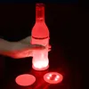 10pcs Bottle Stickers Coasters Lights Novelty Lighting Battery Powered LED Party Drink Cup Mat Christmas Vase New Year Halloween Decoration Light