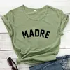 Футболки Мадре испанские матерские рубашки День Матери Ту Женские Женщины Модные повседневные винтажные