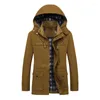 Trenchs de hommes 2022 Hommes Manteau Printemps Automne Amovible À Capuche Longue Mâle Mode Style Coréen Coupe-Vent Outwear Plus Taille