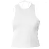 Women's T Shirts 2022 Summer Solid Color Round Neck Tie Neckless Sleeveless Open Back Women's Top Vest