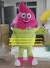 Dainty Mascot Costume Dark Pink Ice Cream Cone Gelato Ice-crei Am Cone Ice-crefeel Ice-cremorning Cartoon Character Adult ZZ303