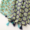 Schals Einzigartiges Muster Grüner geschützter Schal Frauen Weicher großer Schal Stola Winter Warm Verzierte Krawatte Weiblich Hijab5131836