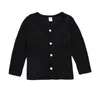 Shirts 0-6Yrs Baby Girls Knitted Tops Spring Infant Kids Long Sleeve Cardigan Outwear Clothes