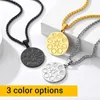 Pendant Necklaces ChainsPro Women Moon Phase Necklace Can Engrave Stainless Steel/Gold Plated/Black Send Gift Box CP669