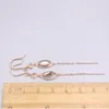 Dangle Earrings Pure 18K Rose Gold Women Lucky Gift Stick O Link Chain Oval / 2.2g