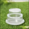 Gift Wrap Gift Wrap 6 PCS Transparent PS Grad Plastic Candy Box Cake Model Form Lagring Tom1 Drop Delivery 2022 Home Garden Fest DH6WI