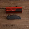 Kershaw 1351 전술 접이식 나이프 8CR13MOV 블레이드 탄소 섬유 티타늄 핸들 군용 캠핑 포켓 야외 생존 구조 EDC 도구