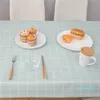 Tableau nordique grille nappe r￩sidente ￠ l'huile ￩tanche jetable peva tapis rectangle tissu maison moderne simplicit￩ belle exquise