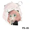 Autres fournitures de fête d'événement Kawaii Spy X Family Cosplay Porte-clés Twilight Yor Forger Anya Keyring Cartoon Print Acrylique Porte-clés Rin Smtop