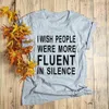 Je souhaite que les gens portent un t-shirt pour femmes plus fluide en Silence Hipster Slogan chrétien