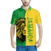 رجال البولو جودة عالية جودة القميص القميص بولو القميص الرجال يتصدرون الرجال يرتدون جامايكا طباعة تي شيرت 95 ٪
