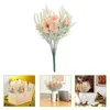 Flores decorativas Ramo de flores de diente de león Hierba Artificial Falso Seco Pampasfaux Decoración de boda Decoración Arreglo pomposo esponjoso