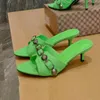 Cagole Slippers Fashioner Designer обувь лекагола заклепки Flipflop retro Vintage Heel 8 см 4 см и плоская подлинная кожа тела