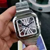 Mens Watch Designer Watches Square Watchs Montres Mouvement Quartz 39mm Paslanmaz Çelik Bilezik Safir Cam Su Geçiren Saat Reloj hombre Orologio. Mens Watch