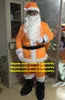 Kind Mascot Costume Arancione Babbo Natale Babbo Natale Kriss Kringle Personaggio dei cartoni animati Mascotte Barba lunga No.zz2311