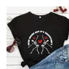 T-shirt da donna Dead Inside Tops But It's Valentines Skeletons Shirt Day Tee Trendy