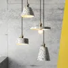 Lampy wiszące nordyckie białe światła cementu extitures e27 bar salon kuchnia nowoczesne wiszące lampę lekkie zawieszenie Luminaire oświetlenie