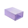 Organizador de armazenamento de tênis à prova de pó de plástico transparente Flip Flip Transparent High Heels Boxes Candy Color empilhável Sapatos recipientes CASO DH5644