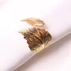 Fall Leaves Napkin Rings Vintage Leaf Napkin Ring Holders Perfect for Wedding Party Table Decoration