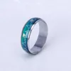 Wedding Rings Lovers Heartbeat ECG Mood Ring Color Temperature Changing Magic