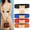 Belts Vintage Metal Buckle Fastening Stretchy Belt Women Luxury Wide Elastic Waist For Dress Corset Cinch Waistband In Stock