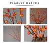 Dekorativa blommor kinesisk stil Hong Luck Fruits Red Fake Flower Bouquet Acacia Bean Living Room Home Decoration Floral Arrangement