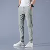 Herenpakken 2022 lente zomers broek heren stretch Korean casual slanke fit elastische taille business klassieke broek mannelijk