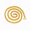 Chains 5mm Chain Necklace Men Yellow Gold Filled Classic Male Clavicle Collar Jewelry 60cm Long