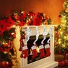 Decorazioni natalizie Porta calze per mantello 4 pezzi Appendini per mensola del camino Renna