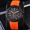 Erkekler Sapphire Crystal 40mm Siyah Cal 324 SC Rubbersstrap Katlanır Toka Otomatik Mekanik Spor Erkek Swatches MUL237Q