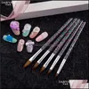 Nagelbürsten 5 teile/satz Nagel Pinsel Alle Für Maniküre Nägel Kunst Diy Werkzeuge Malerei Gel Werkzeug Kits Acryl Hand Lacke Pinsel set Drop Dhqsd