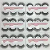 Tjock Curly Mink False Eyelashes Soft Livid Handmade återanvändbara flerskiktsfarkiska fransförlängningar med ögonfranspinnar 6 Modeller Lätt att bära DHL