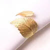 Fall Leaves Napkin Rings Vintage Leaf Napkin Ring Holders Perfect for Wedding Party Table Decoration