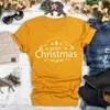 We Wish You Very Merry T Shirts T-shirt de Noël Slogan drôle Mode féminine