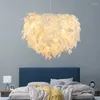 Pendant Lamps Art Decor Led Lights 100cm Hanging Wire Stylish Gold White For Living Room Bedroom El Hall Study Interior Lighting