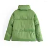 Women's Trench Coats Women Winter Jacket Parkas Coat Green Outwear Warm Thick Outerwear Solid Fashion Ladies Pocket Woman Chic TRF