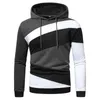 Men's Hoodies Men's Autumn And Winter Sweater Shirt Stitching Color Long Sleeve Soft Coat Casual Hooded Splicing Fashion Sweaters